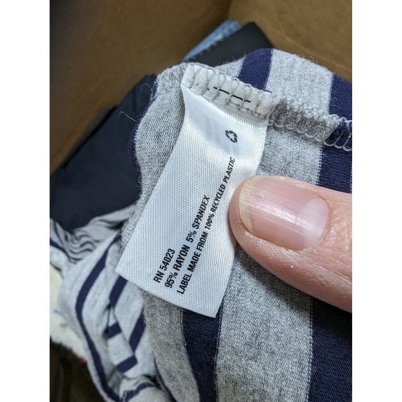 GAP Womens Navy Blue Gray Skirt Size XS X-Small Striped Pencil - Picture 4 of 5